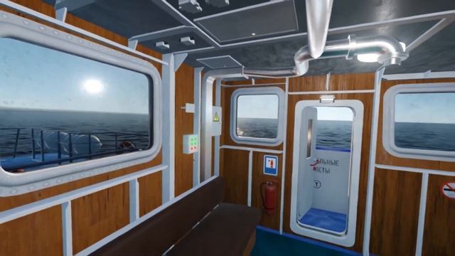 Quick VR tour of a ship simulation created with UNIGINE by United 3D Labs смотреть онлайн