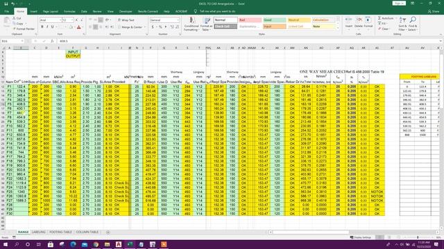 Etabs to Excel to Autocad Magic | Draw Footing Layout and Schedule by Easy Tricks смотреть онлайн