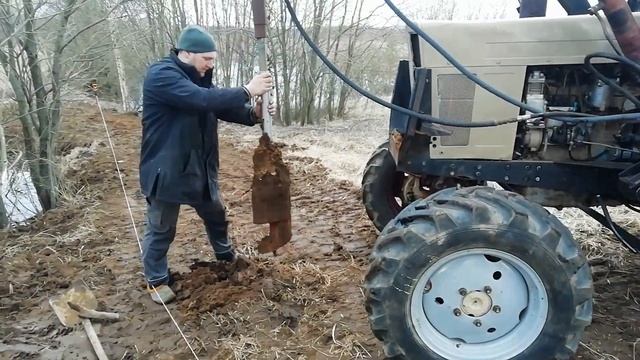 Гидробур на тракторе МТЗ 82