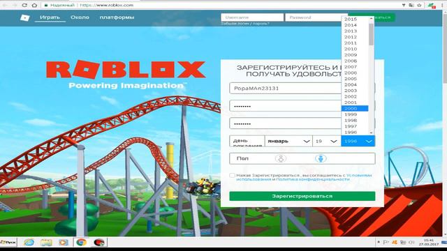 Показываю как зарегестрироваться и скачать Roblox.. смотреть онлайн