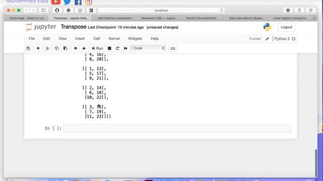 34 Data Science NumPy Transpose Matrix смотреть онлайн