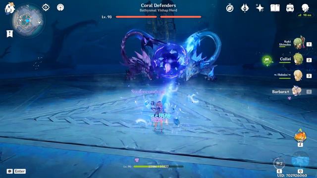 Barbara Survives Bathysmal Vishap Combined Attack || Genshin Impact смотреть онлайн