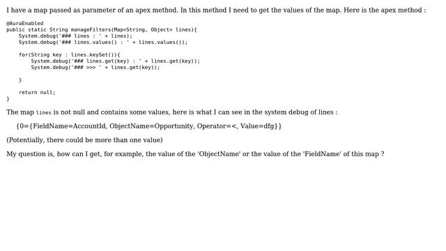 Salesforce: Get values from a map in apex смотреть онлайн