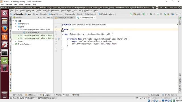 Create Android Hello World of Kotlin language, in Android Studio 3.0 Canary 1 смотреть онлайн