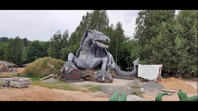 Каркас дракона 15 метров высотой г Козельск страна Вихляндия. смотреть онлайн