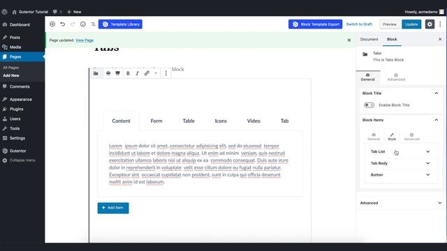 Designing TABS Section in WordPress With Gutentor смотреть онлайн