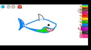 РИСОВАЛКА. РАСКРАСКА ДЛЯ ДЕТЕЙ. РИСУЕМ КРАСИВУЮ АКУЛУ