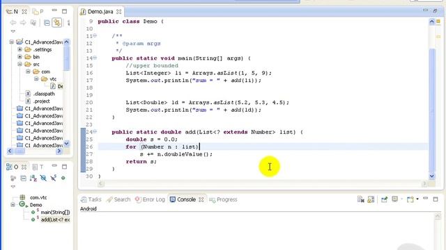 Advanced Java tutorial - Bounded Wildcards смотреть онлайн