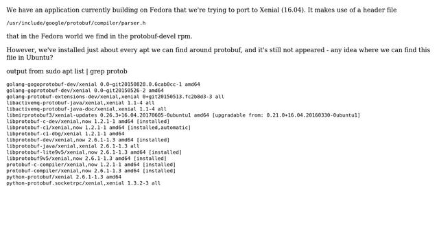 Trying to find google/protobuf/compiler/parser.h смотреть онлайн