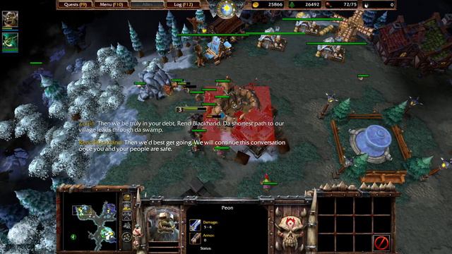 Warcraft 3 - Tides of Darkness - 2 Raid at Durnholde (Hard) смотреть онлайн