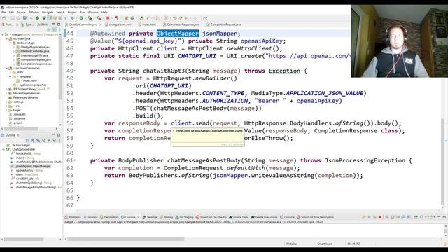 ChatGPT API mit Java und Spring verwenden? Lerne einen KI Chatbot in Deine App zu integrieren. смотреть онлайн
