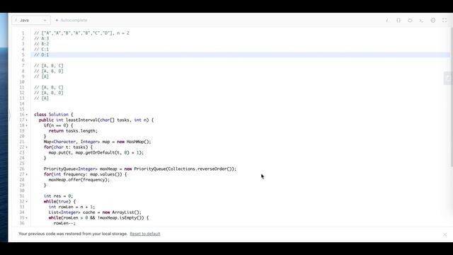 LeetCode 621 Task Scheduler (greedy) смотреть онлайн