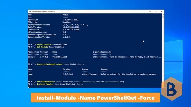 How to Download and Install the Latest Version of PowerShellGet Module in Windows 10, 11 смотреть онлайн