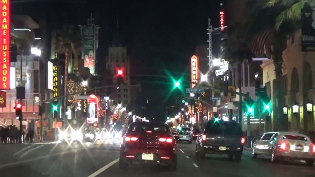 Лос Анжелес. Ночной голливуд бульвар.Калифорния смотреть онлайн