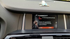 Сброс сервисов и тех-осмотра на BMW X3 F25 без компьютера.