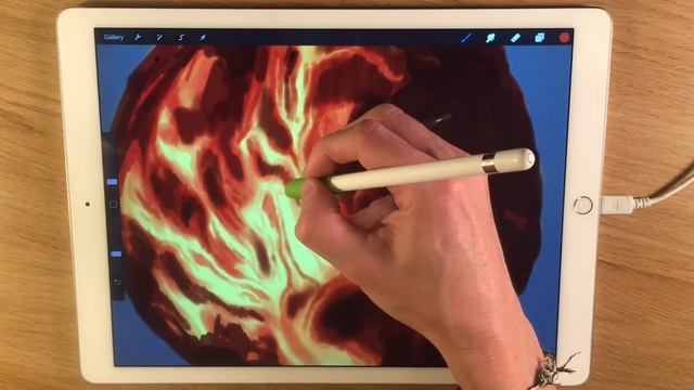 APPLE PENCIL TEXTURE PAINTING TUTORIAL 1 - LAVA, created in Procreate on iPad Pro 12.9 смотреть онлайн