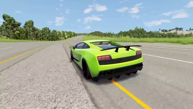 Massive Spike Strip Pileup Car Crashes #76 – BeamNG Drive | CrashBoomPunk