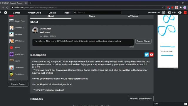 My Official Roblox Group! (join it) link in the description смотреть онлайн