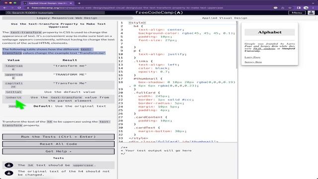 Use the text-transform Property to Make Text Uppercase смотреть онлайн