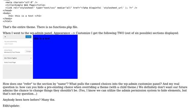 Wordpress: Using Theme Customizer Built-In Sections смотреть онлайн