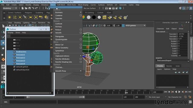 34. Инстументы Combine и Separate. Курс Maya для начинающих. Урок №34 смотреть онлайн
