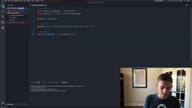ES6 In Six Hours - Learn Template Literals смотреть онлайн
