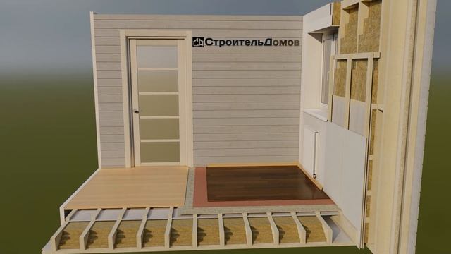 Пирог стены, пола в каркасном доме смотреть онлайн