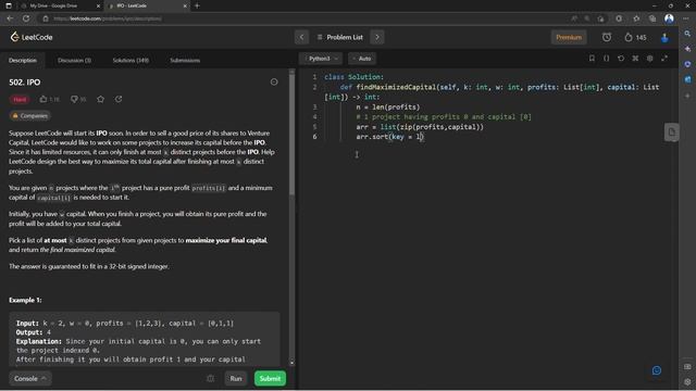 IPO || Q. 502 || Python || C++ || Java || Hard || Greedy || LeetCode Daily Challenges смотреть онлайн