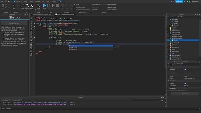 Roblox Tutorial | Roblox to discord Chat logger | Webhooks Discord смотреть онлайн