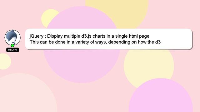 jQuery : Display multiple d3.js charts in a single html page смотреть онлайн
