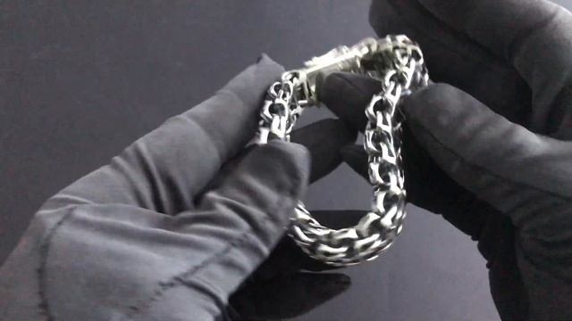 арт. А0137 Крупный массивный серебряный браслет Рамзес смотреть онлайн