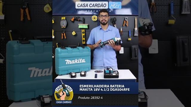 ESMERILHADEIRA BATERIA MAKITA 18V 4.1/2 DGA504RFE