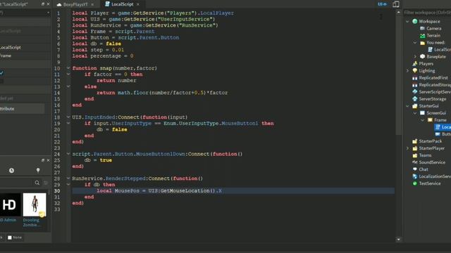 Roblox Studio - HOW TO MAKE A SLIDER GUI смотреть онлайн