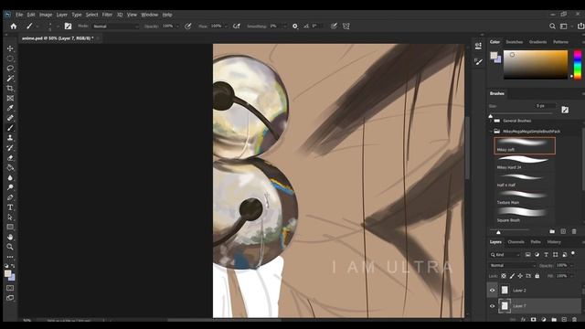 Digital painting (DRAWING AN ANIME GIRL IN PHOTOSHOP) смотреть онлайн