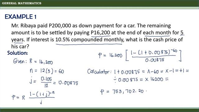 General Mathematics | Simple Annuity (Finding the Present Value) смотреть онлайн