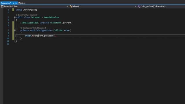 Простой телепорт (портал) в Unity / Simple teleport (portal) in Unity смотреть онлайн