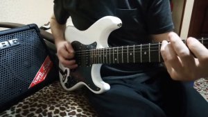 КИНО « Спокойная ночь « соло кавер под гитарный минус на Roland CUBE Street EX
