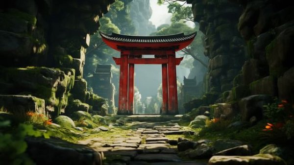 Shinto Valley | Beautiful Relaxing Japanese Zen Music with Flute and Nature Sounds