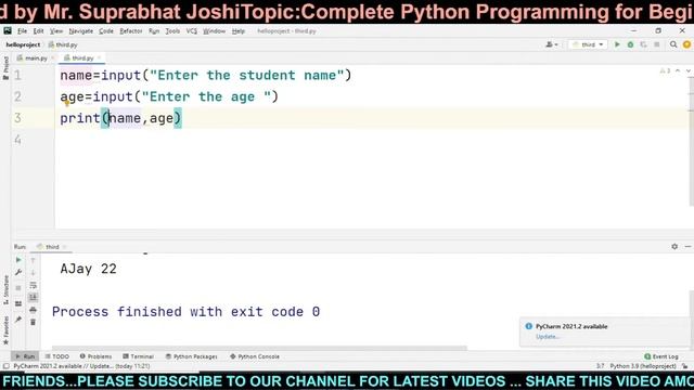 Keyboard input & Output in Python смотреть онлайн