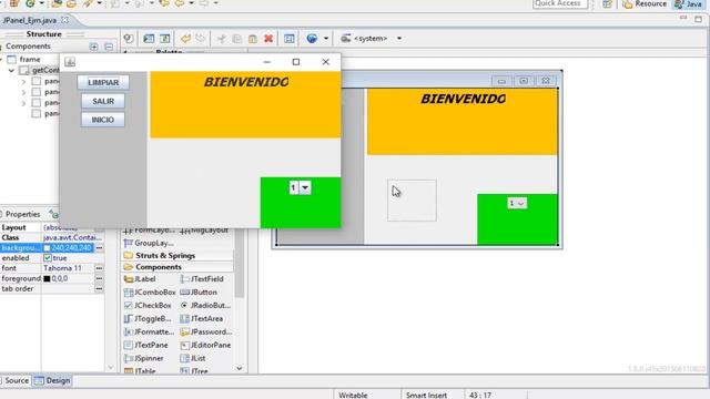 Utilidadades Container JPanel y JScrollPnae en Java смотреть онлайн