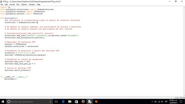 FTP en Python 3.5 смотреть онлайн