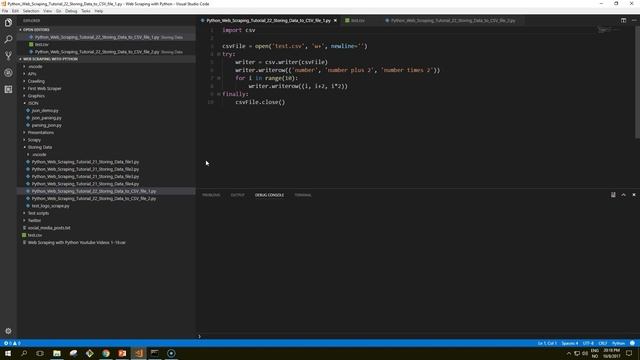 Python Web Scraping Tutorial 22 – Storing Data to CSV смотреть онлайн