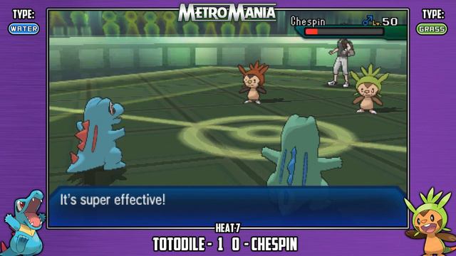 MetroMania Season 4 Heat 7 | Totodile vs Chespin | Starter Pokémon Metronome Battle Tournament смотреть онлайн
