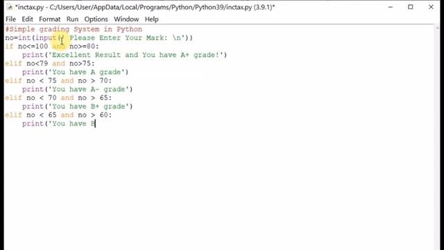 Simple grading System in Python смотреть онлайн