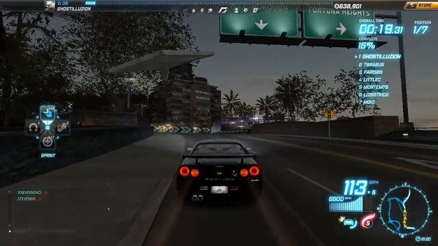 NFS World Nissan Skyline GT-R V-Spec (R34) race смотреть онлайн