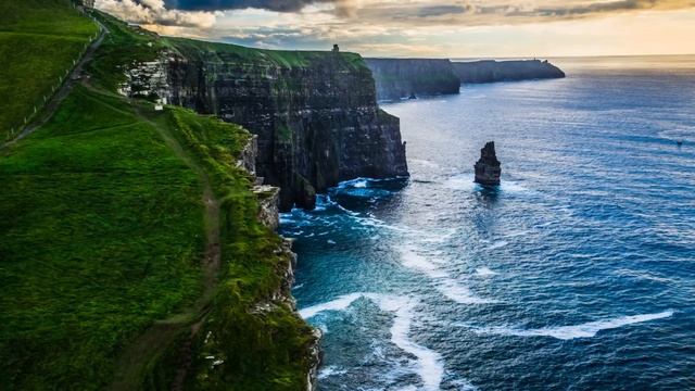 Ireland Scenery Nature Video With Traditional Irish Music | 4K