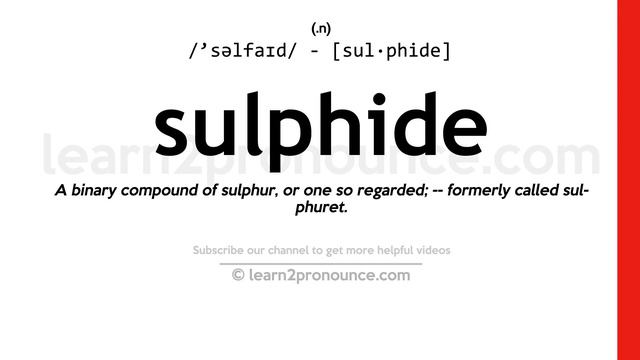 Pronunciation of Sulphide | Definition of Sulphide смотреть онлайн