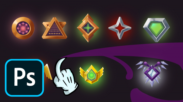 Как рисовать UI иконки рангов для игры/how to draw UI rank icons for the game