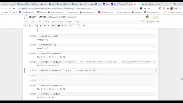 JNTUK IICSE PYTHON Range and break statement смотреть онлайн