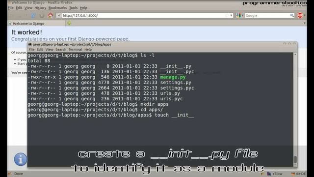 Full Web Framework Python Django Tutorial IV Blog - Create First Application - Linux/Ubuntu/Windows смотреть онлайн